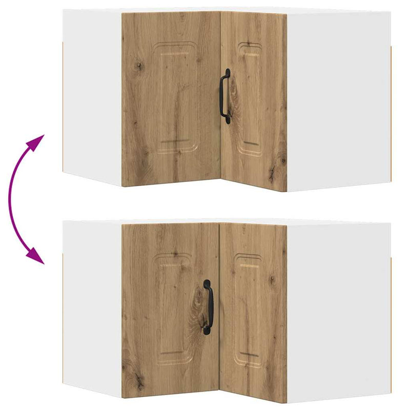 vidaXL Fali konyhaszekrény Artisan tölgy 57 x 57 x 40 cm Faanyag