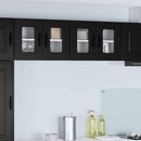 vidaXL Mosogatógép panel Kalmar Fekete 60 x 31 x 40 cm Szerelt Fa