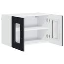 vidaXL Mosogatógép panel Kalmar Fekete 60 x 31 x 40 cm Szerelt Fa