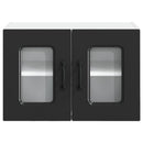 vidaXL Mosogatógép panel Kalmar Fekete 60 x 31 x 40 cm Szerelt Fa