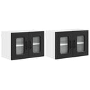 vidaXL Mosogatógép panel Kalmar 2 pcs Fekete 60 x 31 x 40 cm Faanyag