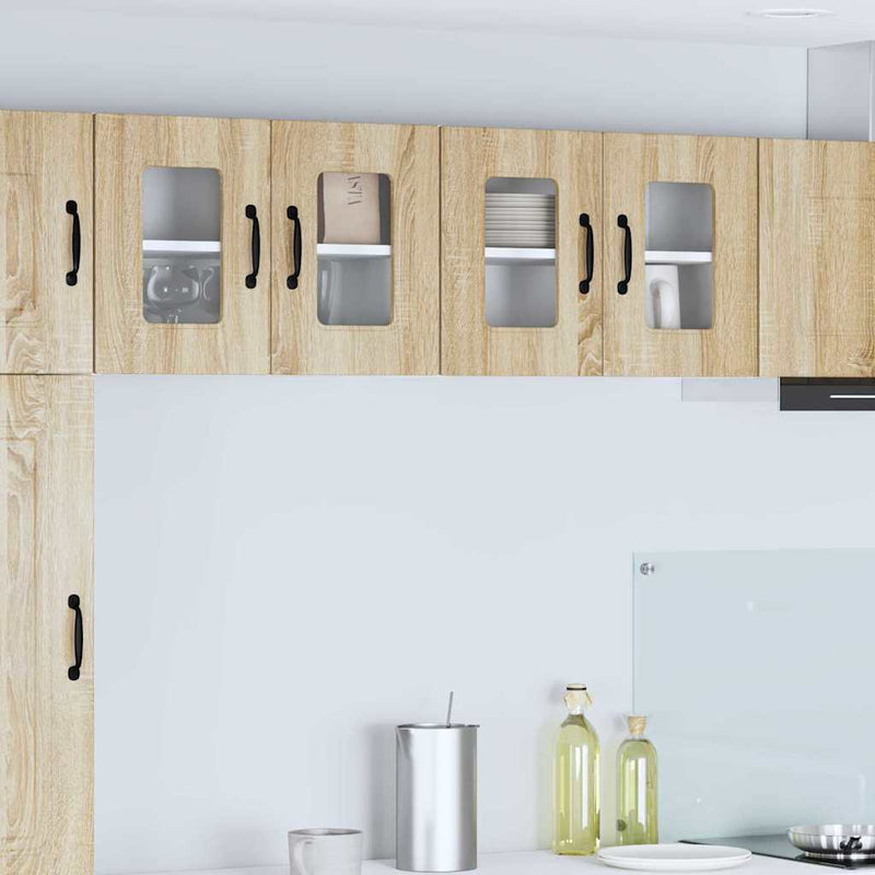 vidaXL Fali konyhaszekrény 2 pcs Sonoma tölgy 60 x 31 x 40 cm Faanyag