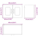 vidaXL Mosogatógép panel Kalmar 2 pcs Sonoma tölgy 60 x 31 x 40 cm