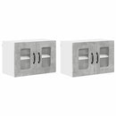 vidaXL Fali konyhaszekrény 2 pcs Beton Szürke 60 x 31 x 40 cm Faanyag