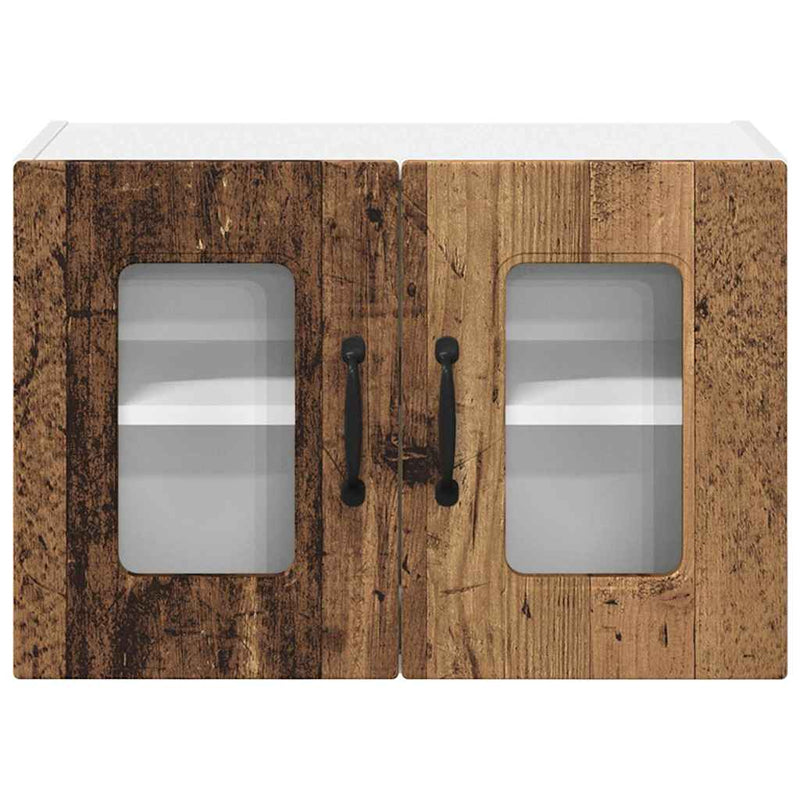vidaXL Fali konyhaszekrény 2 pcs Öreg fa 60 x 31 x 40 cm Faanyag