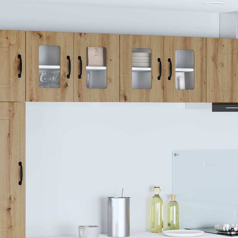 vidaXL Fali konyhaszekrény 2 pcs Artisan tölgy 60 x 31 x 40 cm Faanyag