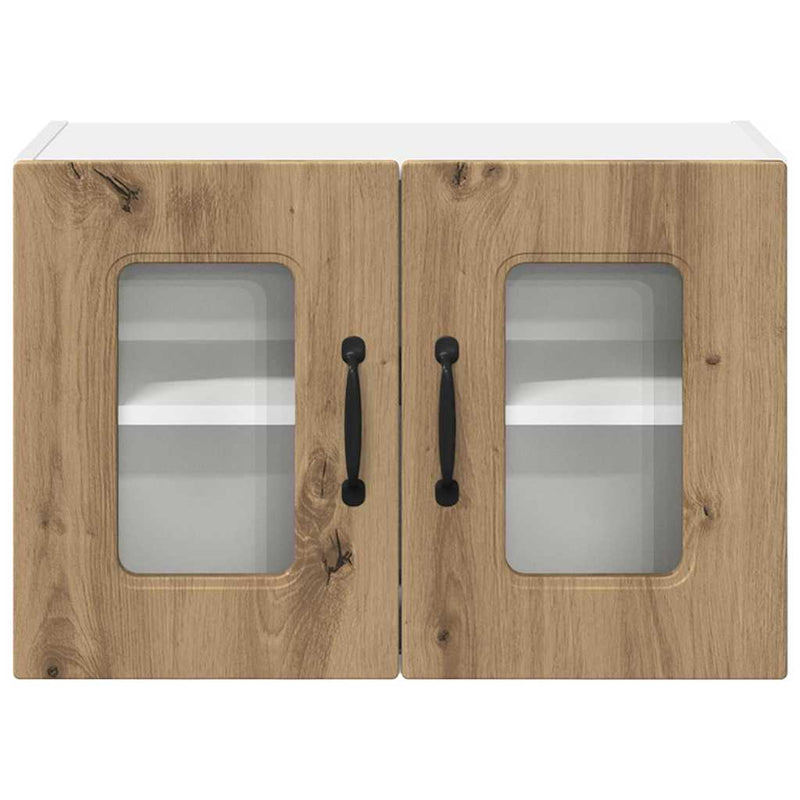 vidaXL Fali konyhaszekrény 2 pcs Artisan tölgy 60 x 31 x 40 cm Faanyag