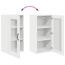 vidaXL Fali konyhaszekrény polcokkal Fehér 40 x 31 x 80 cm Faanyag