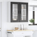 vidaXL Mosogatógép panel Kalmar 2 pcs Fekete 40 x 31 x 80 cm Faanyag
