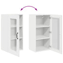 vidaXL Fali konyhaszekrény Magas Fényű Fehér 40 x 31 x 80 cm Faanyag