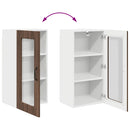 vidaXL Fali konyhaszekrény ajtóval Barna Tölgy 40 x 31 x 80 cm Faanyag