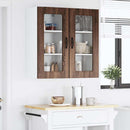 vidaXL Fali konyhaszekrény 2 pcs Barna Tölgy 40 x 31 x 80 cm Faanyag