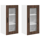 vidaXL Fali konyhaszekrény 2 pcs Barna Tölgy 40 x 31 x 80 cm Faanyag