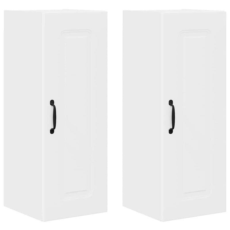 vidaXL Fali konyhaszekrény ajtóval 2 pcs Fehér 30 x 31 x 80 cm Faanyag