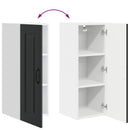 vidaXL Mosogatógép panel Kalmar Fekete 30 x 31 x 80 cm Faanyag