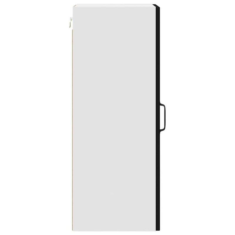 vidaXL Fali konyhaszekrény polcokkal Fekete 30 x 31 x 80 cm Faanyag