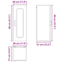 vidaXL Mosogatógép panel Kalmar Sonoma tölgy 30 x 31 x 80 cm Faanyag