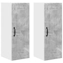 vidaXL Fali konyhaszekrény 2 pcs Beton Szürke 30 x 31 x 80 cm Faanyag