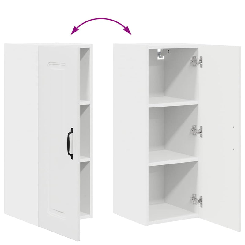 vidaXL Fali konyhaszekrény Magas Fényű Fehér 30 x 31 x 80 cm Faanyag