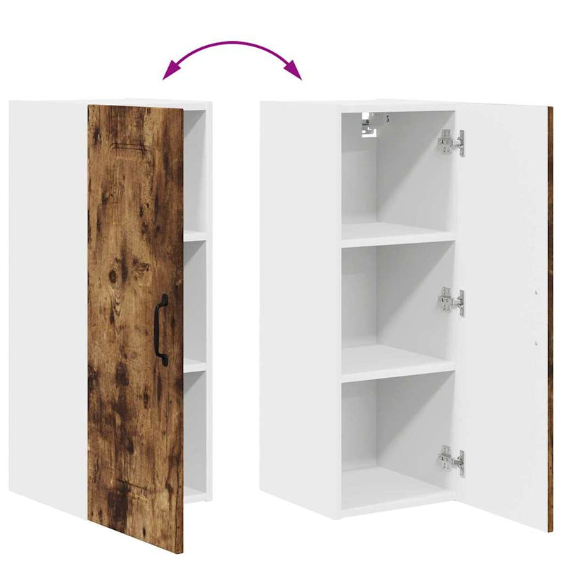 vidaXL Fali konyhaszekrény Füstölt tölgy 30 x 31 x 80 cm Faanyag