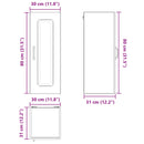vidaXL Mosogatógép panel Kalmar 2 pcs Füstölt tölgy 30 x 31 x 80 cm
