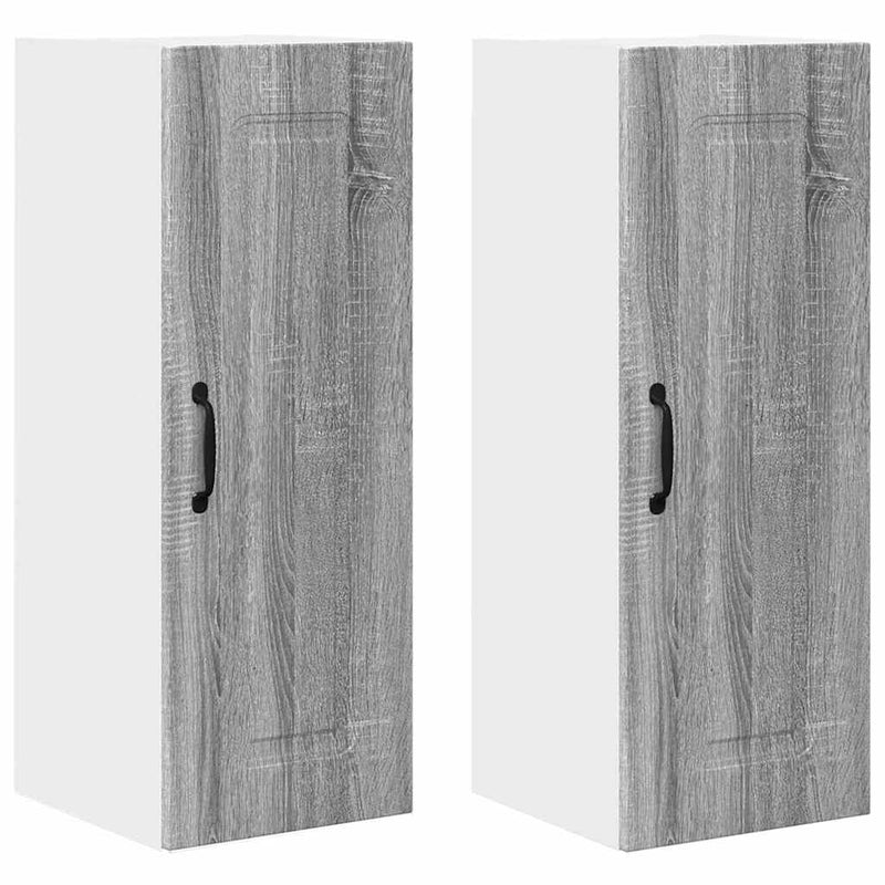vidaXL Fali konyhaszekrény 2 pcs Szürke Sonoma 30 x 31 x 80 cm Faanyag