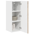 vidaXL Mosogatógép panel Kalmar Öreg fa 30 x 31 x 80 cm Faanyag