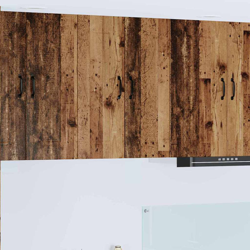 vidaXL Fali konyhaszekrény 2 pcs Öreg fa 30 x 31 x 80 cm Faanyag