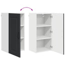 vidaXL Mosogatógép panel Kalmar Fekete 40 x 31 x 80 cm Faanyag