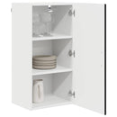 vidaXL Fali konyhaszekrény polcokkal Fekete 40 x 31 x 80 cm Faanyag