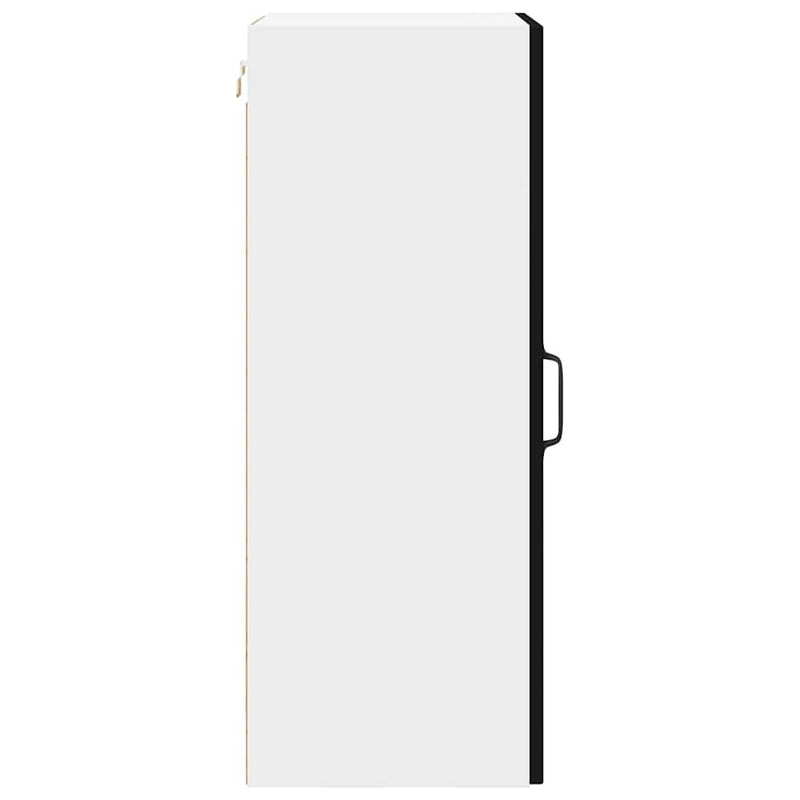 vidaXL Fali konyhaszekrény polcokkal Fekete 40 x 31 x 80 cm Faanyag