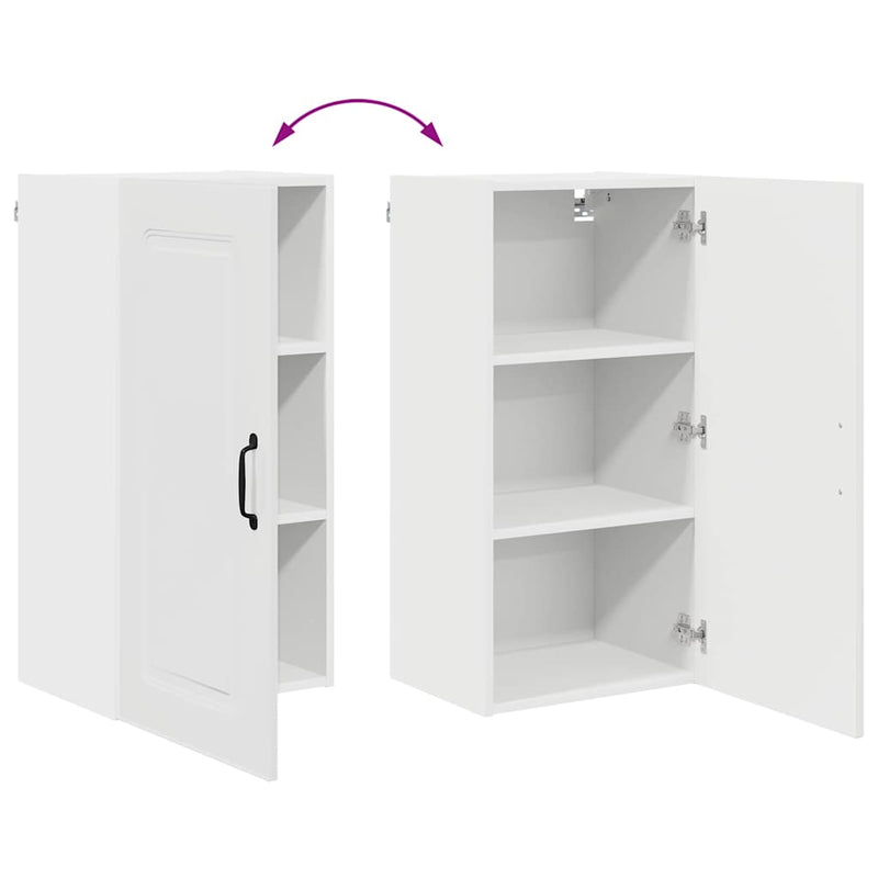 vidaXL Fali konyhaszekrény Magas Fényű Fehér 40 x 31 x 80 cm Faanyag