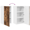 vidaXL Fali konyhaszekrény Füstölt tölgy 40 x 31 x 80 cm Faanyag