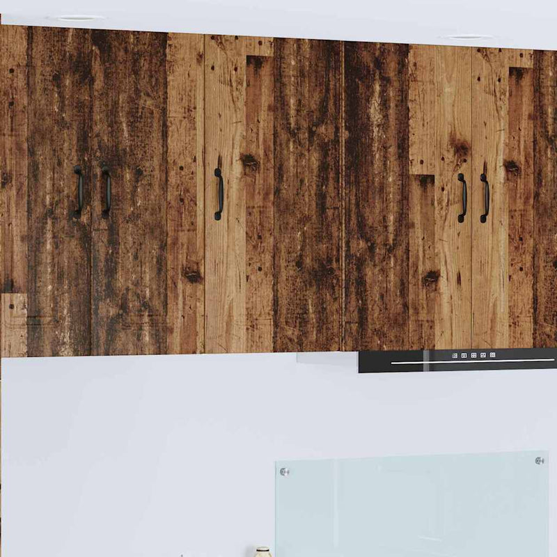 vidaXL Fali konyhaszekrény polcokkal Öreg fa 40 x 31 x 80 cm Faanyag