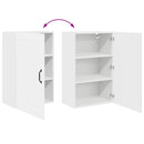 vidaXL Fali konyhaszekrény polcokkal Fehér 50 x 31 x 80 cm Faanyag