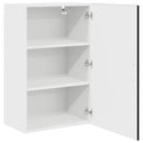 vidaXL Fali konyhaszekrény polcokkal Fekete 50 x 31 x 80 cm Faanyag