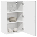 vidaXL Fali konyhaszekrény polcokkal Fekete 50 x 31 x 80 cm Faanyag