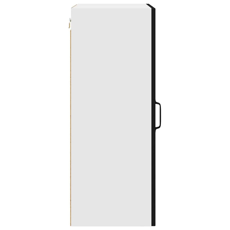 vidaXL Fali konyhaszekrény polcokkal Fekete 50 x 31 x 80 cm Faanyag