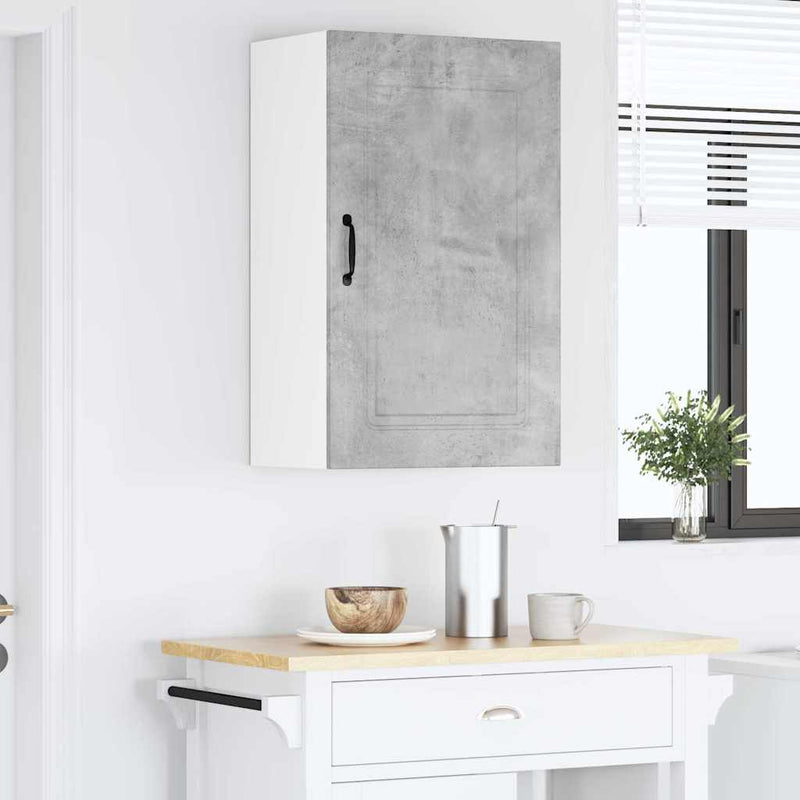 vidaXL Fali konyhaszekrény Beton Szürke 50 x 31 x 80 cm Faanyag