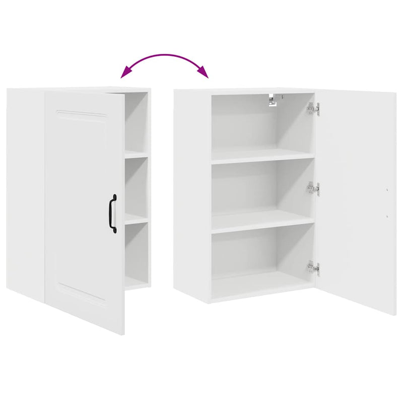vidaXL Fali konyhaszekrény Magas Fényű Fehér 50 x 31 x 80 cm Faanyag