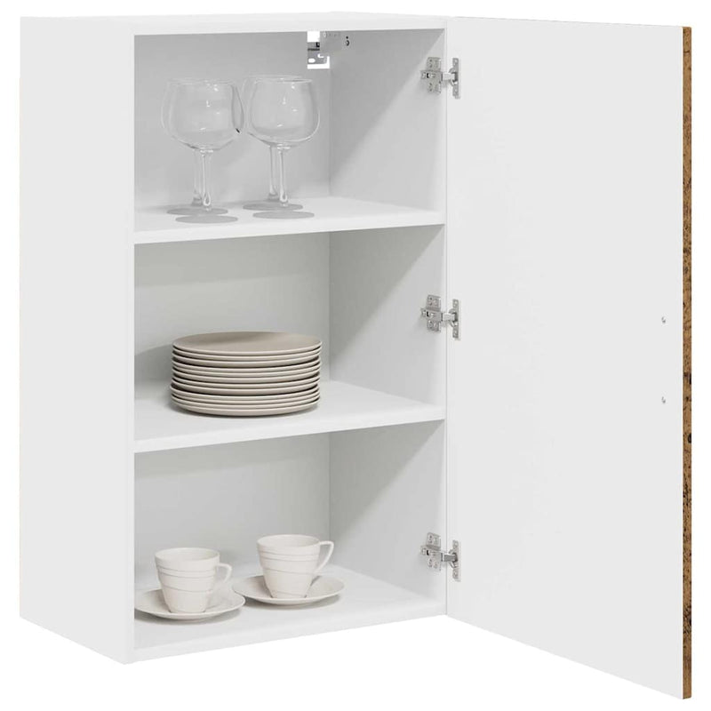 vidaXL Fali konyhaszekrény polcokkal Öreg fa 50 x 31 x 80 cm Faanyag