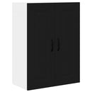 vidaXL Fali konyhaszekrény polcokkal Fekete 60 x 31 x 80 cm Faanyag