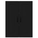 vidaXL Fali konyhaszekrény polcokkal Fekete 60 x 31 x 80 cm Faanyag