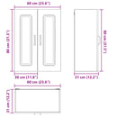 vidaXL Mosogatógép panel Kalmar Öreg fa 60 x 31 x 80 cm Faanyag