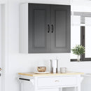 vidaXL Mosogatógép panel Kalmar Fekete 80 x 31 x 80 cm Faanyag
