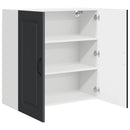 vidaXL Mosogatógép panel Kalmar Fekete 80 x 31 x 80 cm Faanyag