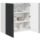 vidaXL Mosogatógép panel Kalmar Fekete 80 x 31 x 80 cm Faanyag