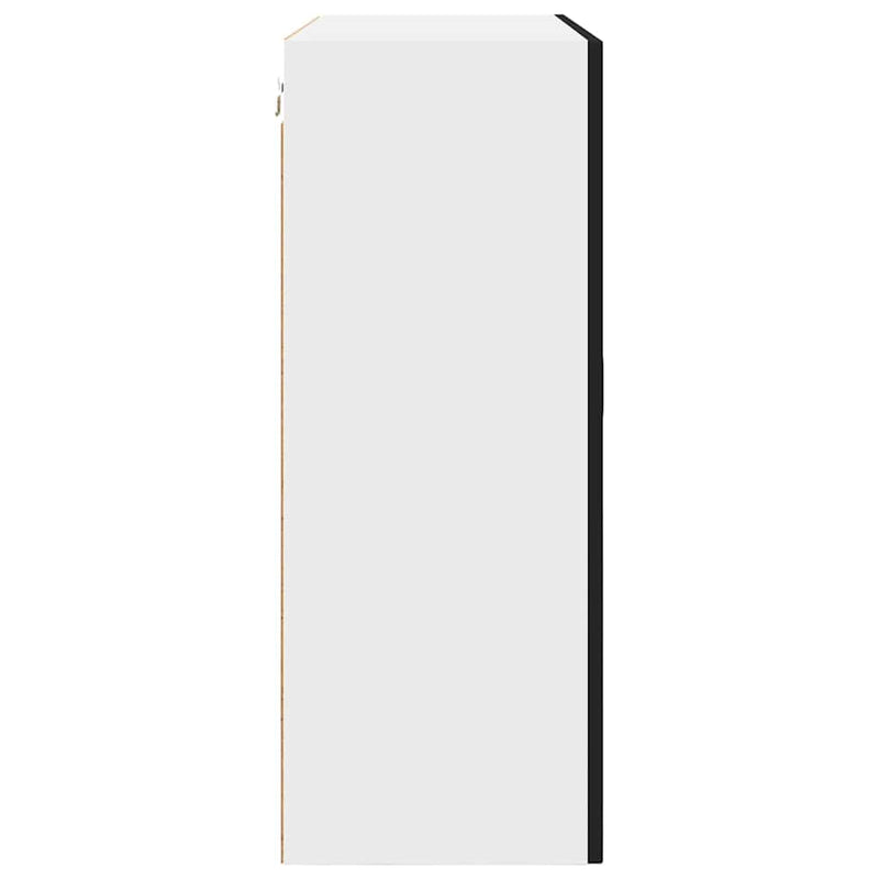 vidaXL Fali konyhaszekrény polcokkal Fekete 80 x 31 x 80 cm Faanyag
