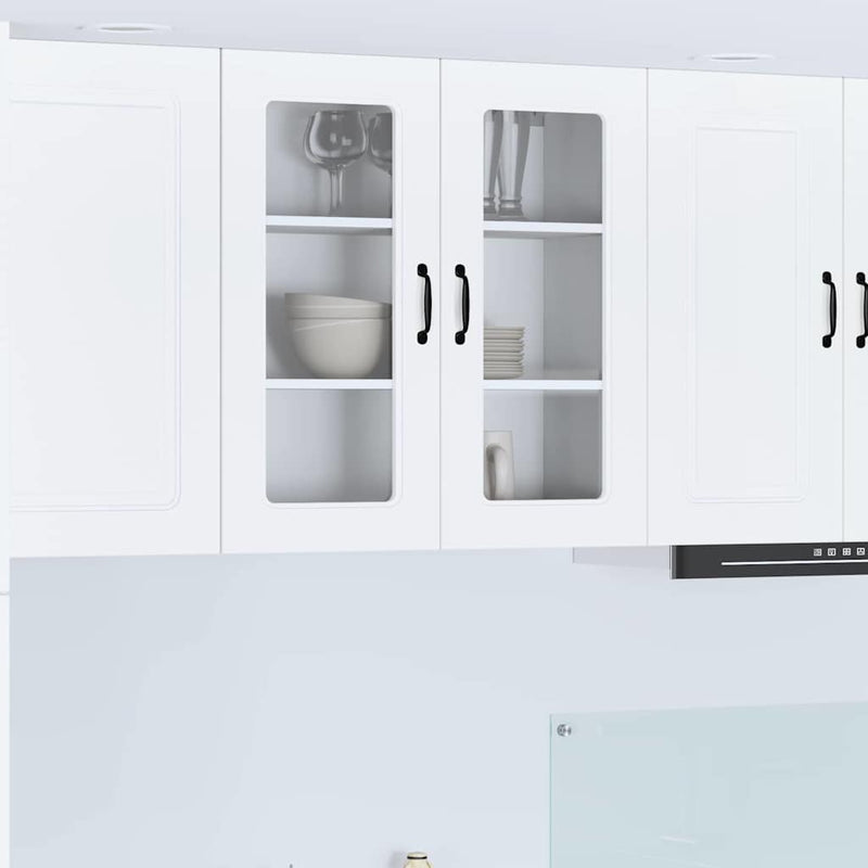 vidaXL Fali konyhaszekrény polcokkal Fehér 80 x 31 x 80 cm Faanyag