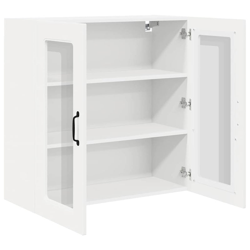 vidaXL Fali konyhaszekrény polcokkal Fehér 80 x 31 x 80 cm Faanyag